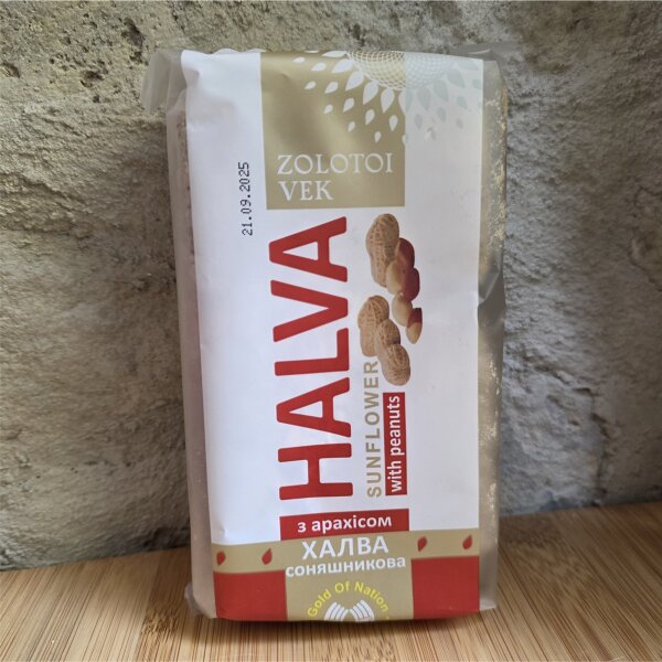 Sonnenblumenhalva mit Erdnüssen